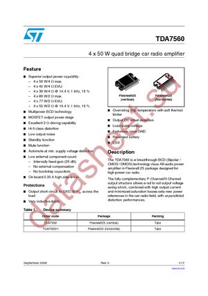 TDA7560 datasheet.